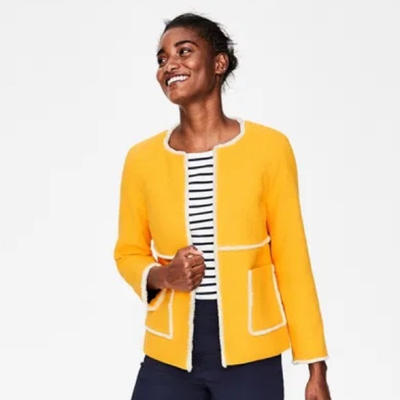 Boden Mustard Blazer with Cream Accents - Picture 4 of 11